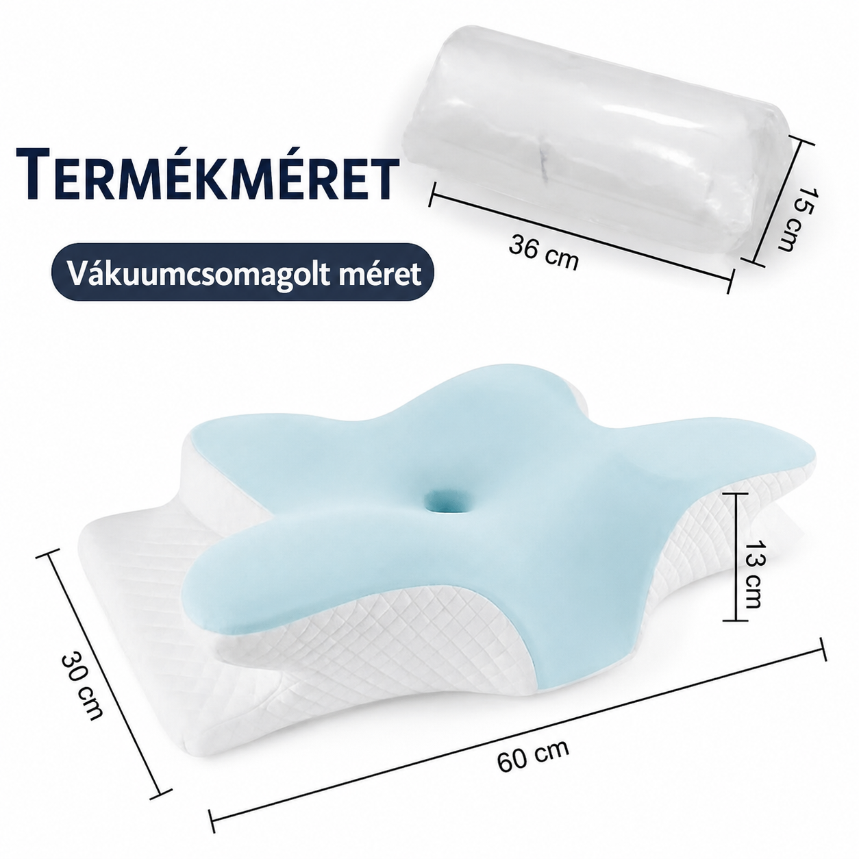 Alvor Sleep párna mérete: 60 × 30 × 13 cm