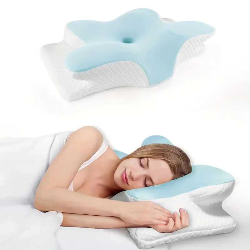 Alvor Sleep ergonomikus memóriahabos párna – világoskék